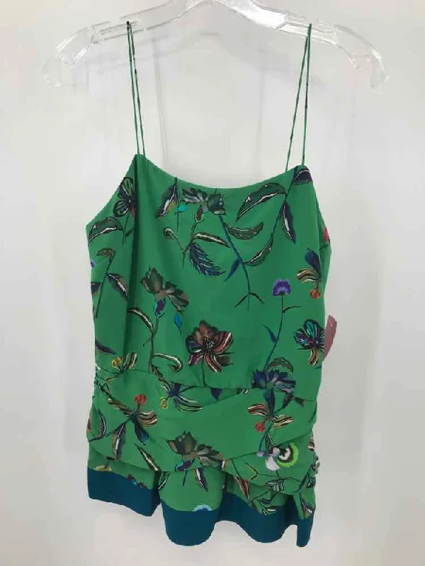 Pre-Owned Derek Lam 10 Crosby Green Size 0 Floral Tank Top layering tank top