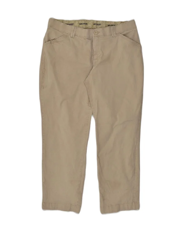 LEE Womens Tapered Casual Trousers US 18 2XL W36 L29 Beige Cotton Trousers Office Stylish LEE Womens Tapered Casual Trousers US 18 2XL W36 L29 Beige Cotton Trousers Office Stylish