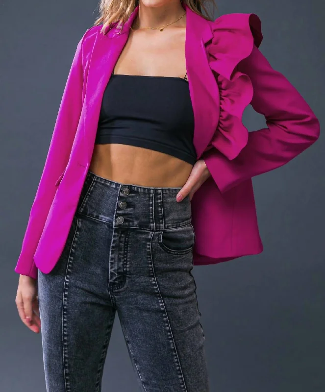 Sash Jacket In Fuchsia Anorak Shell Jacket Lightweight Jacket