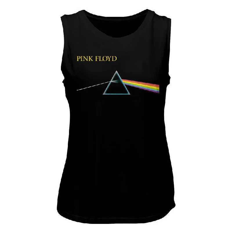 Women Exclusive PINK FLOYD Eye-Catching Muscle Tank, DSOTM Simple cute tank top