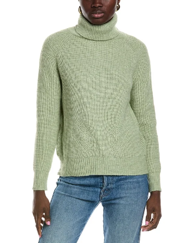Lyra & Co Wool-Blend Turtleneck Sweater Jersey Fabric Tulle Fabric Batik Fabric