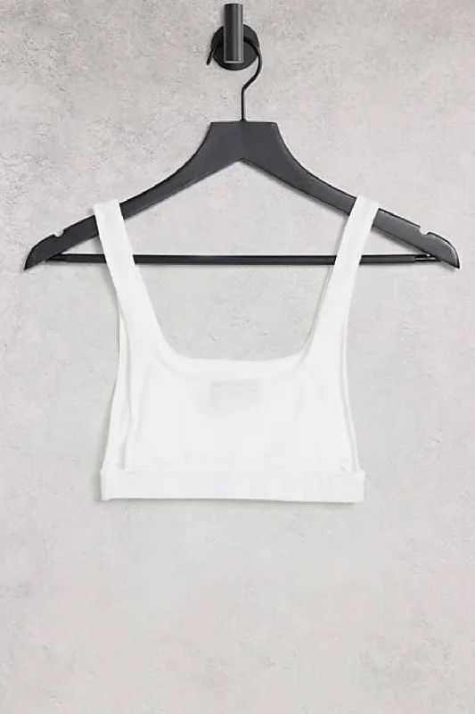Crop Top With Open Side In White Thin Crop Top Open Front Quick Dry