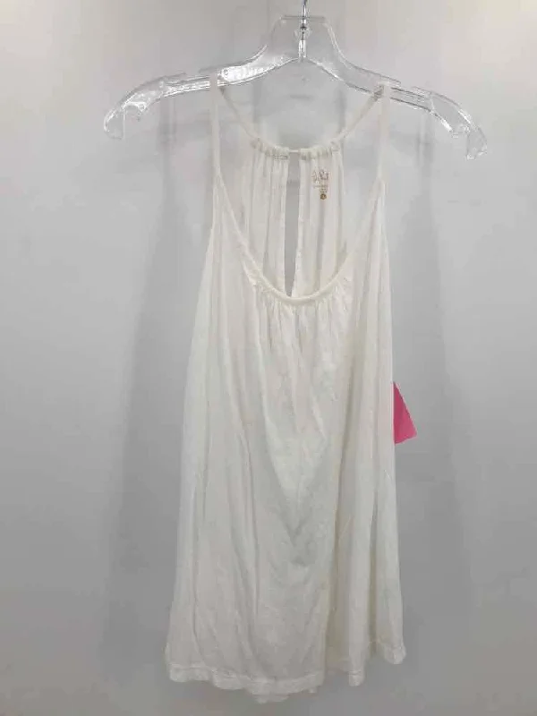 Pre-Owned Lilly Pulitzer White Size Small Tank Top cutout tank top