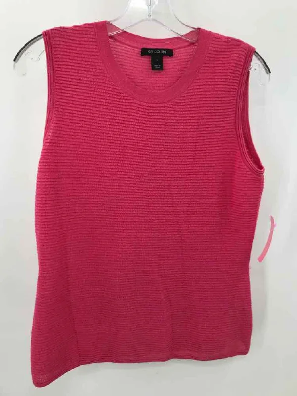 Pre-Owned St John Pink Size Small Tank Top off shoulder tank