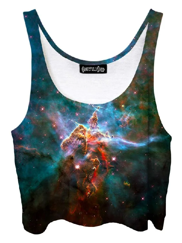 Aura Rainbow Nebula Galaxy Crop Top Plaid Crop Top Polka Dot Checkered