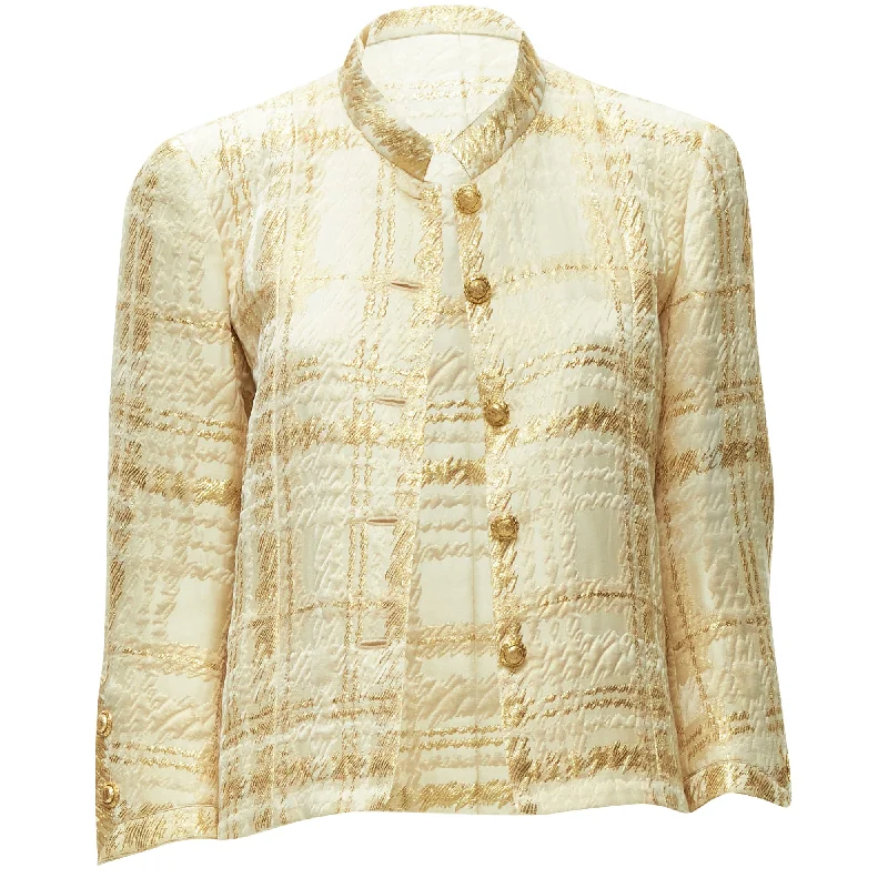 Chanel jacquard check jacket Fleece Jacket Down Jacket Parka