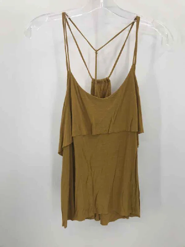 Pre-Owned Free People Gold Size Small Tank Top essential tank top