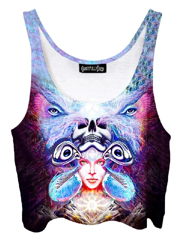Repressed Illumination Visionary Art Crop Top Boxy Fit Fitted Loose
