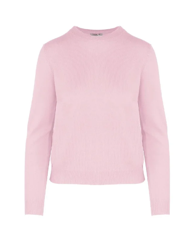 Malo  Women's Cashmere Sweater - Pink Cotton Fabric Linen Fabric Terry Fabric