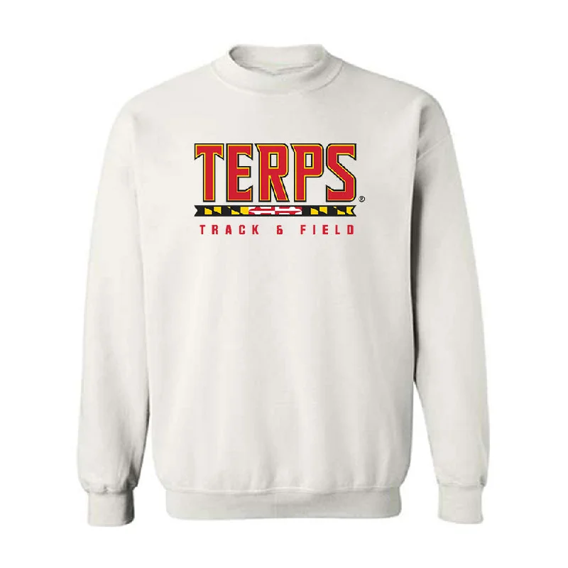 Maryland - NCAA Women's Track & Field : Victoria Teasley - Classic Shersey Crewneck Sweatshirt Hoodie with Fur Luxurious Winter