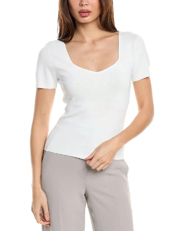 Elie Tahari Contour Sweater Satin Fabric Silk Fabric Chiffon Fabric