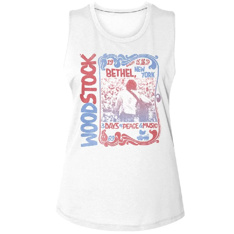 WOODSTOCK Tank Top for Ladies, Nouveau Border pastel tank top