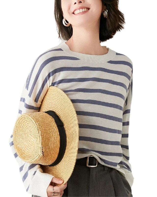 Asne Wool-Blend Sweater Turtle Neck Boat Neck Asymmetrical Neck
