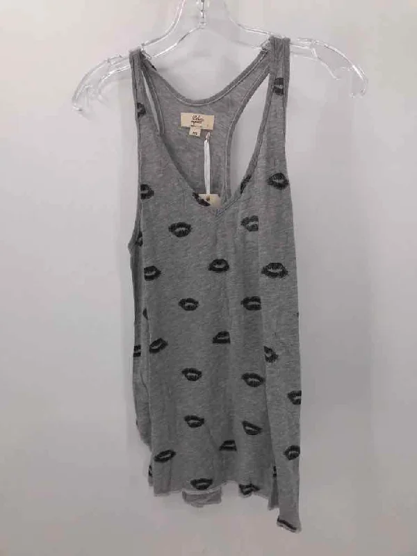 Pre-Owned Blair Maxwell Grey Size Small Printed Tank Top trendy tank top
