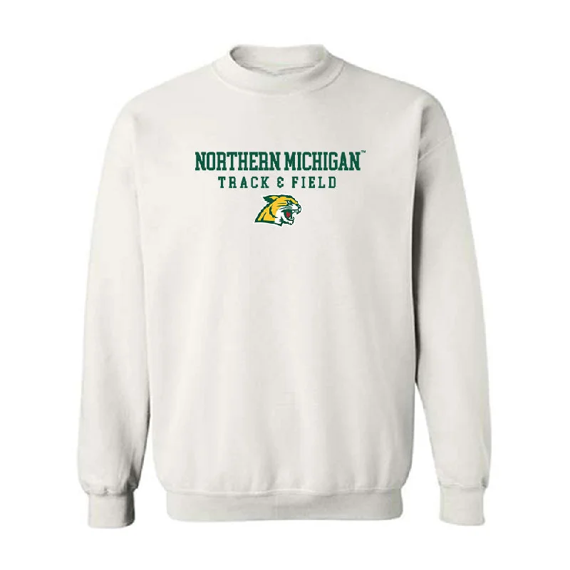 Northern Michigan - NCAA Women's Track & Field : Madelyn Rasmussen - Classic Shersey Crewneck Sweatshirt Hoodie with Color Block Contrast Stylish