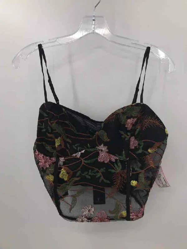 Pre-Owned Lulus Black Size XL Cropped Tank Top mint tank top