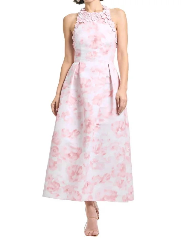 Carissa Dress In Blush Watercolor Floral