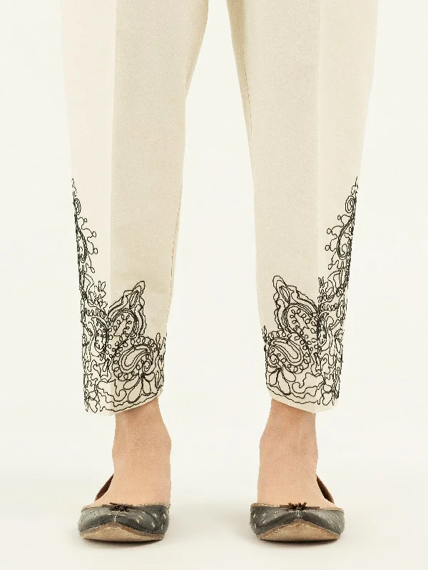 Embroidered Cambric Trousers(Pret) Trousers Leisure Comfortable