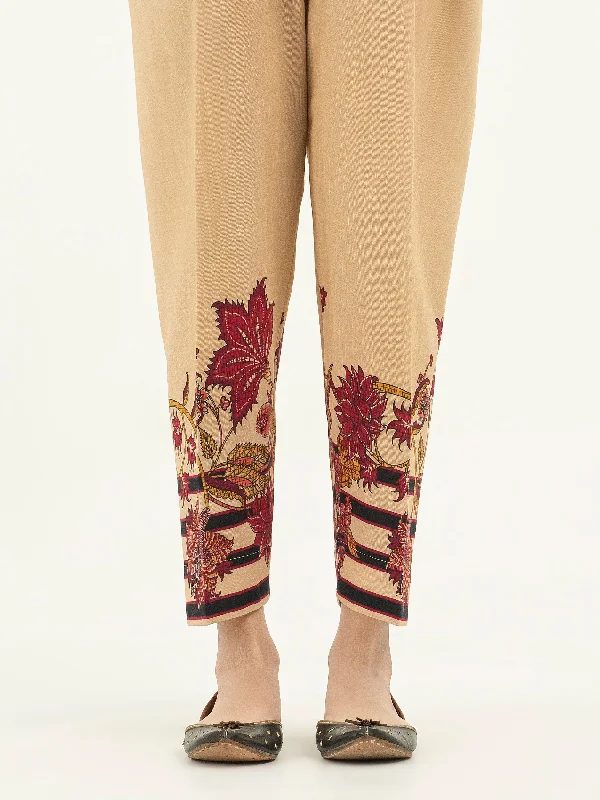 Printed Khaddar Trousers(Pret) Skinny Trousers Denim Stretchy