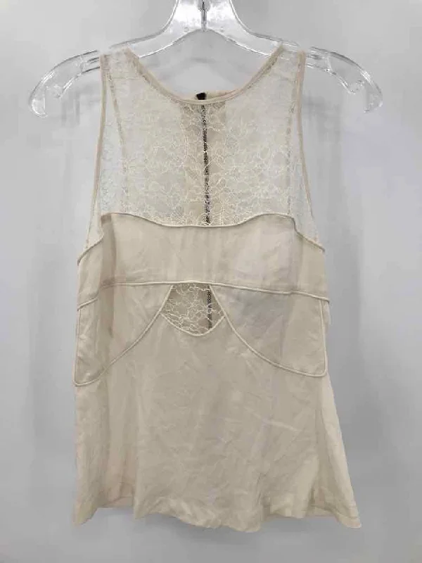 Pre-Owned Robert Rodriguez Ivory Size 4 Tank Top basic tank top