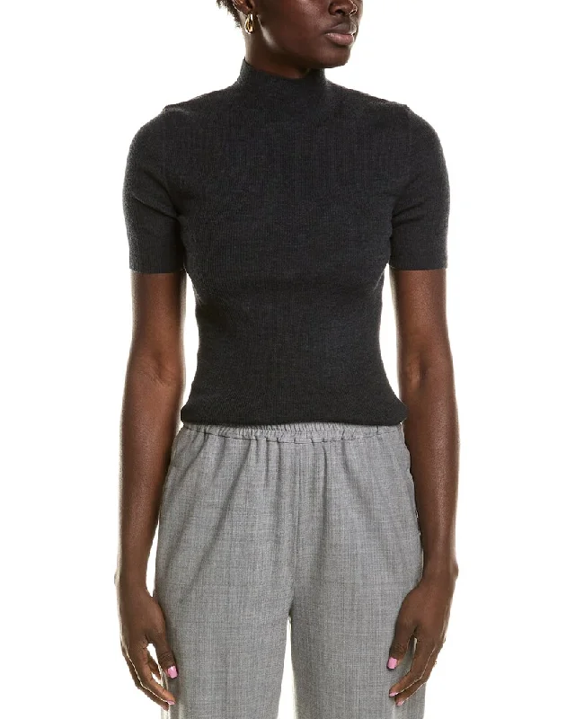 Theory Leenda Wool Sweater Sequined Glittery Shiny