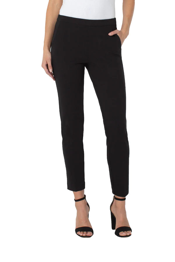 Kayla Pull On Trouser | Black Trousers Capri Summer