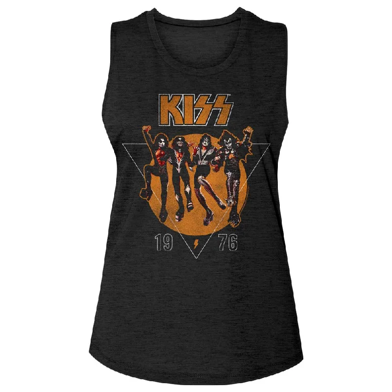 Women Exclusive KISS Eye-Catching Muscle Tank, Kiss '76 essential tank top