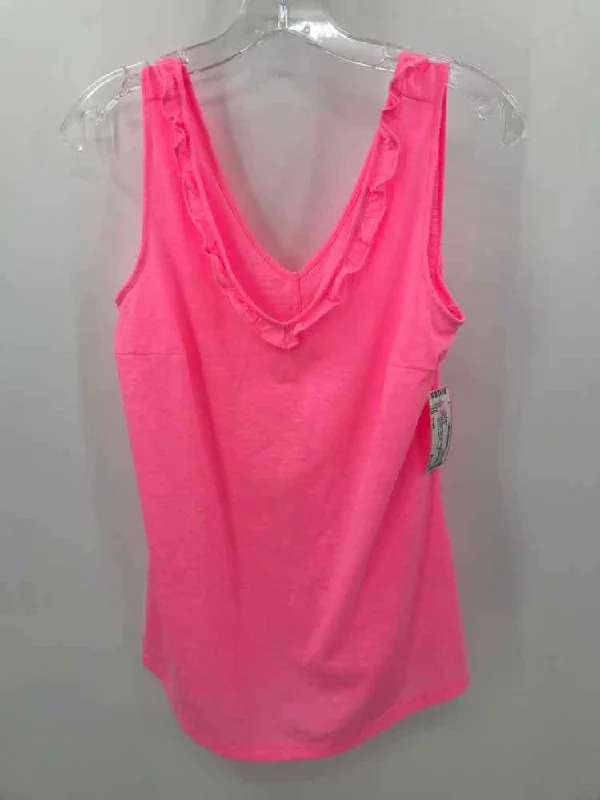 Pre-Owned Lilly Pulitzer Pink Size Small Tank Top modal blend tank