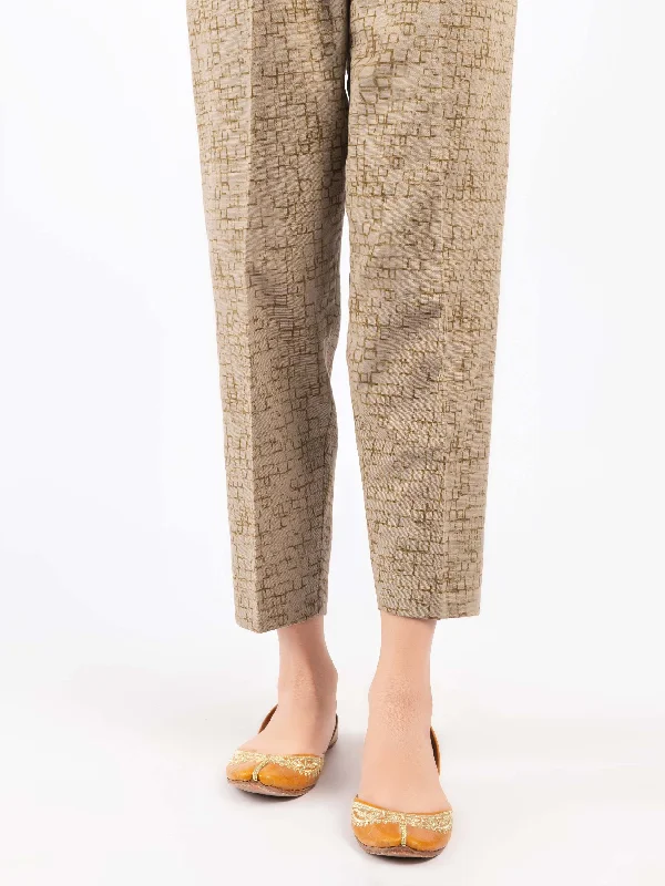 Printed Khaddar Trousers Trousers practical easy-care