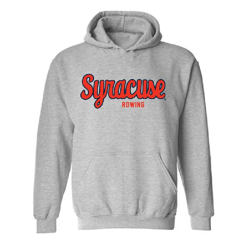 Syracuse - NCAA Women's Rowing : Hannah Fagioli - Classic Shersey Hooded Sweatshirt Hoodie with Metallic Shiny Futuristic