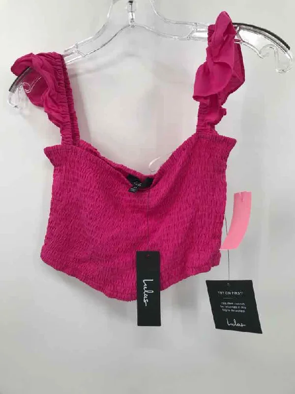 Pre-Owned Lulus Pink Size XS Tank Top black tank top