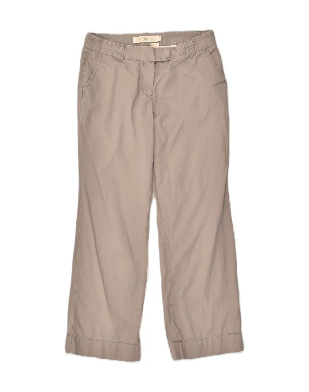 J. CREW Womens City Fit Straight Chino Trousers US 2 XS Brown Cotton Trousers Sale Discount