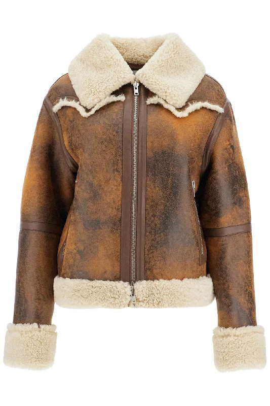 Stand Studio Women's Lessie Faux Shearling Jacket Embroidered Jacket Appliqued Jacket Beaded Jacket Stand Studio Women's Lessie Faux Shearling Jacket Embroidered Jacket Appliqued Jacket Beaded Jacket