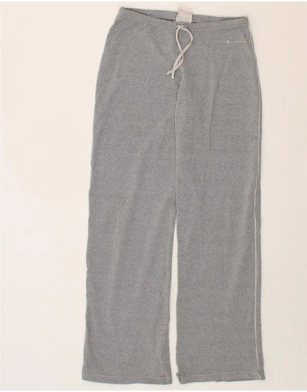 CHAMPION Womens Tracksuit Trousers UK 10 Small  Grey Cotton Trousers Office Stylish