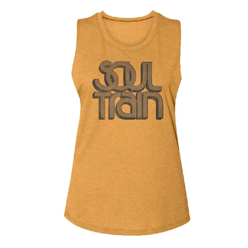 SOUL TRAIN Eye-Catching Tank Top, Soul Train Logo sheer tank top