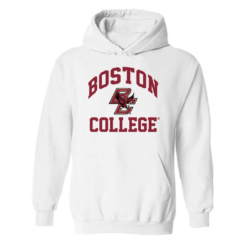 Boston College - NCAA Women's Ice Hockey : Bella Pomarico - Hooded Sweatshirt Hoodie with Drawcord Adjustable Secure Boston College - NCAA Women's Ice Hockey : Bella Pomarico - Hooded Sweatshirt Hoodie with Drawcord Adjustable Secure