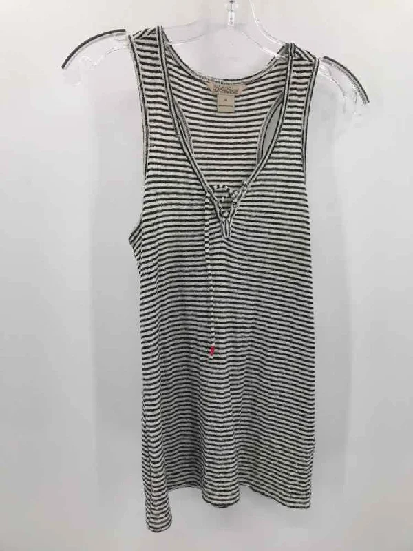 Pre-Owned Lucky Brand Black Size Medium Stripe Tank Top peekaboo tank top