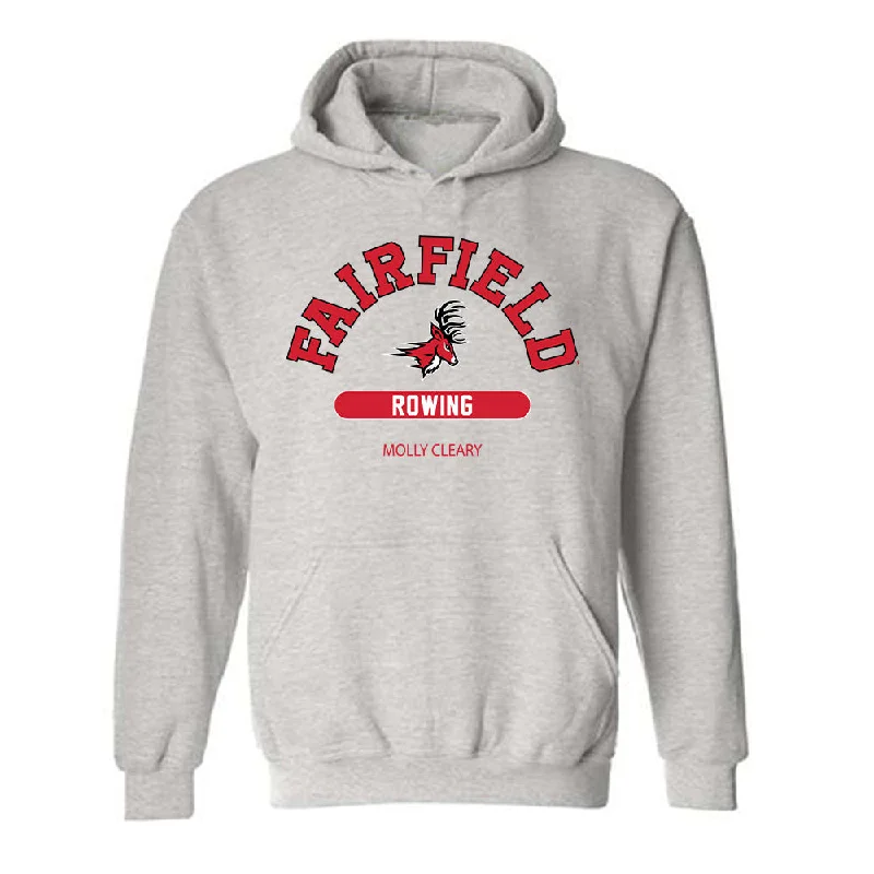 Fairfield - NCAA Women's Rowing : Molly Cleary - Classic Fashion Shersey Hooded Sweatshirt Hoodie with Magnetic Closure Innovative Modern