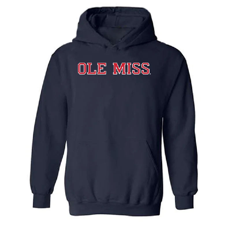 Ole Miss - NCAA Women's Track & Field : Akaomachukwu Odeluga - Classic Shersey Hooded Sweatshirt Hoodie with Half-Zip Sporty Casual