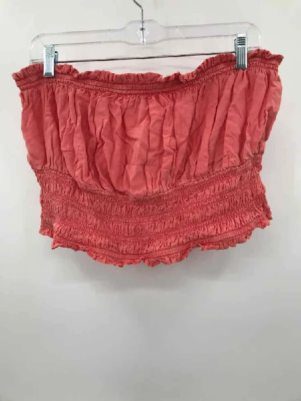 Pre-Owned Pilcro Pink Size Large Strapless Tank lace tank top