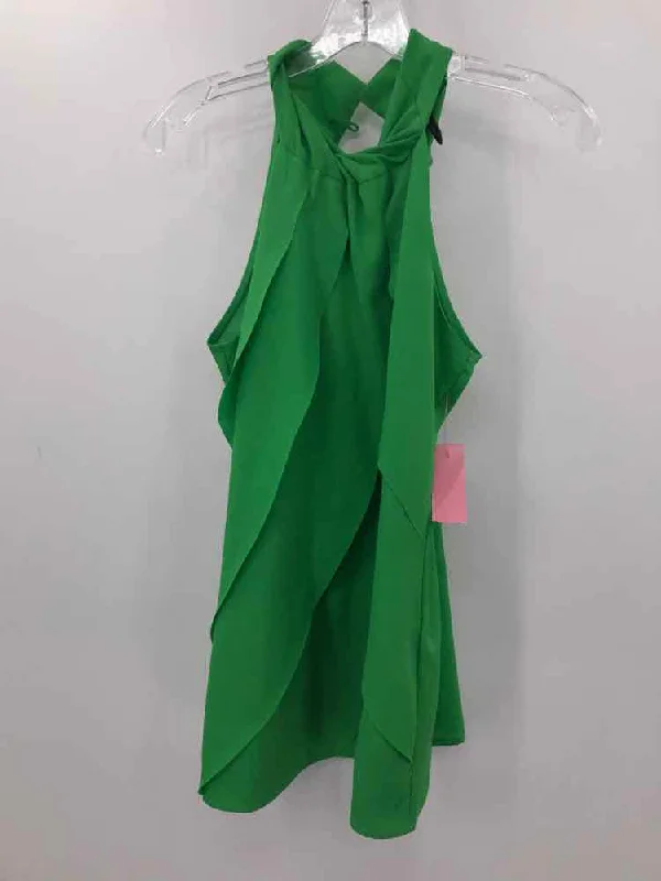 Pre-Owned Milano Green Size Small Tank Top silver tank top