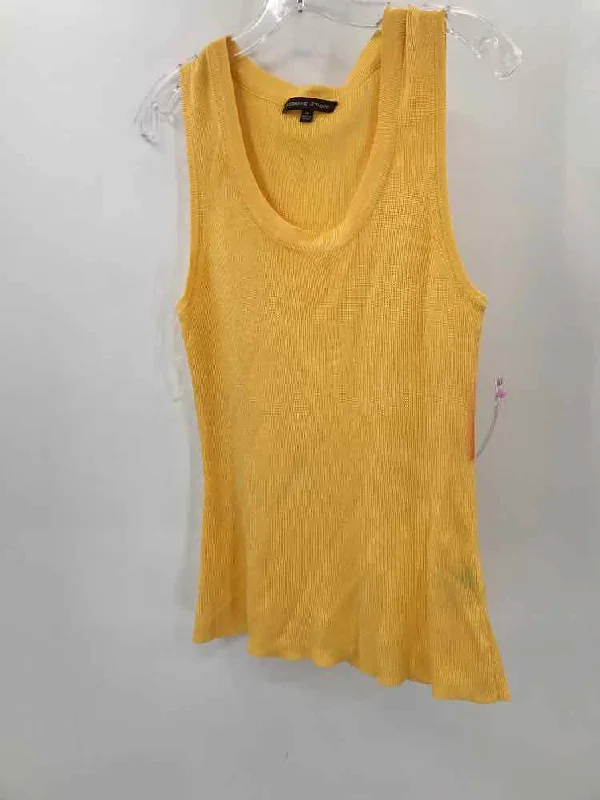 Pre-Owned Adrienne Vittadini Yellow Size XL Tank Top sexy tank top
