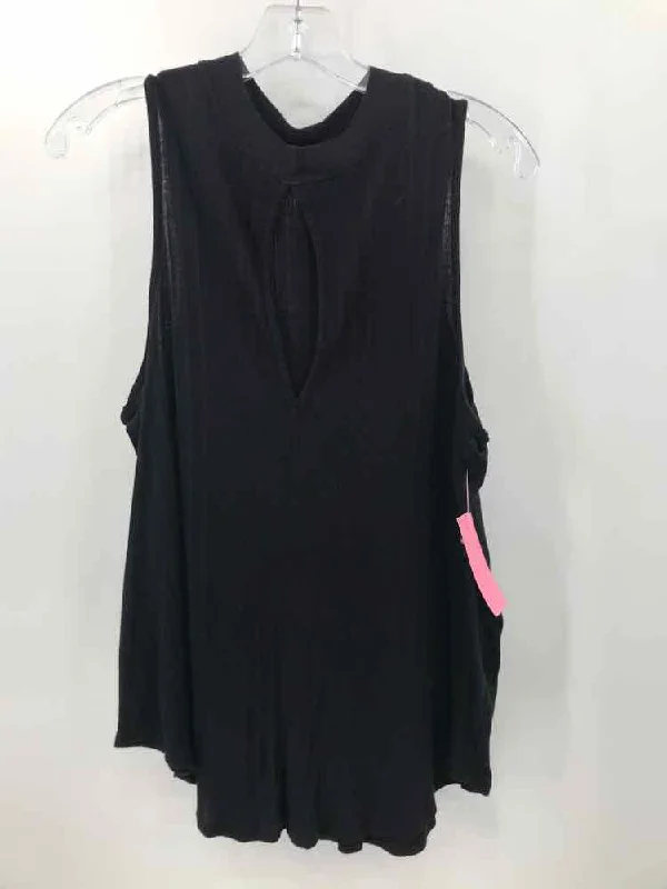 Pre-Owned Free People Black Size Medium Tank Top pastel tank top