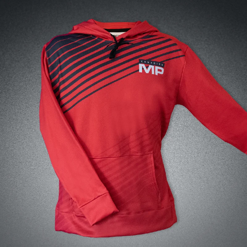 Surge Activewear - Performance Hoodie - RED Hoodie with Gradient Ombre Colorful