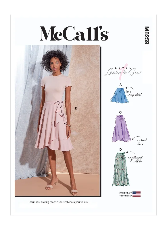 McCall's Pattern M8259 Misses' Skirts corduroy skirt cozy