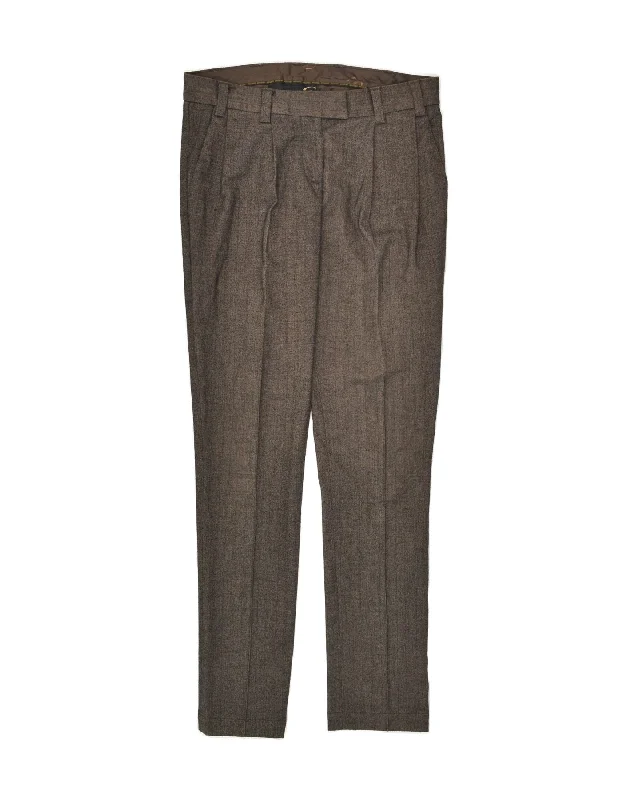 JUST CAVALLI Womens Skinny Suit Trousers IT 40 Small W30 L30 Brown Trousers Cargo pockets