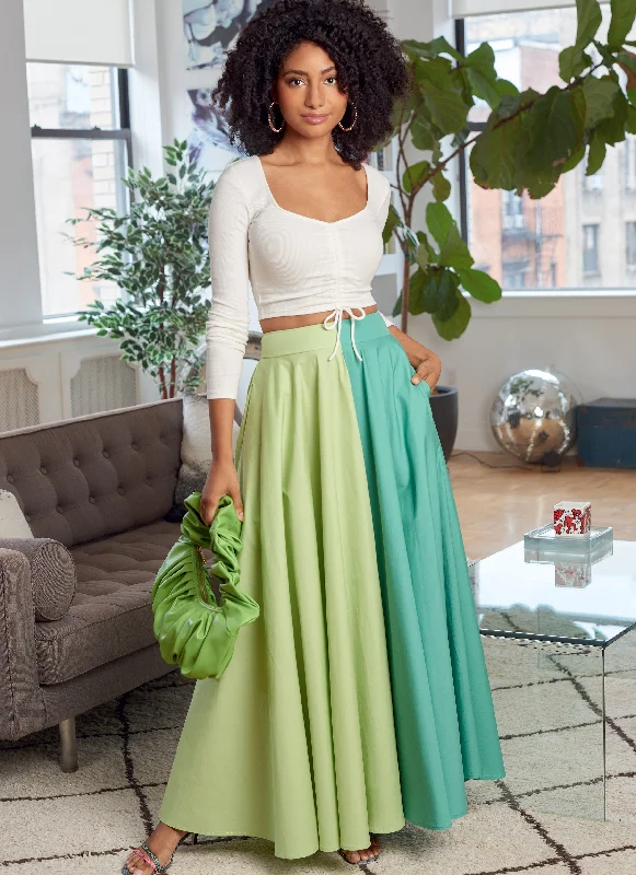 McCall's Pattern M8205 Misses' Skirts velvet skirt luxury