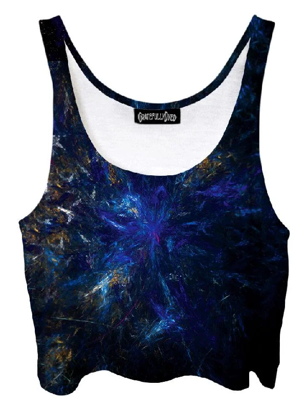 Dark Forest Galaxy Crop Top Crop Top Seamless Stretchy