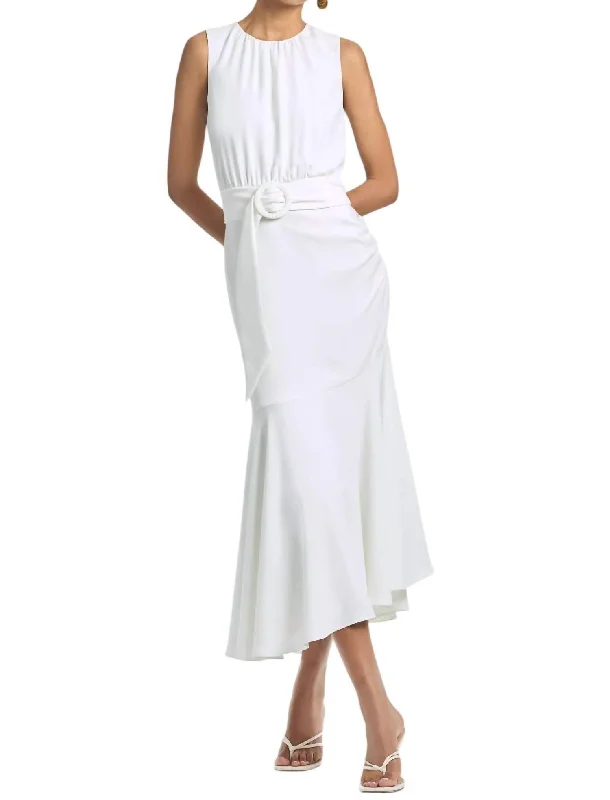 Sleeveless Camila Dress In Ivory