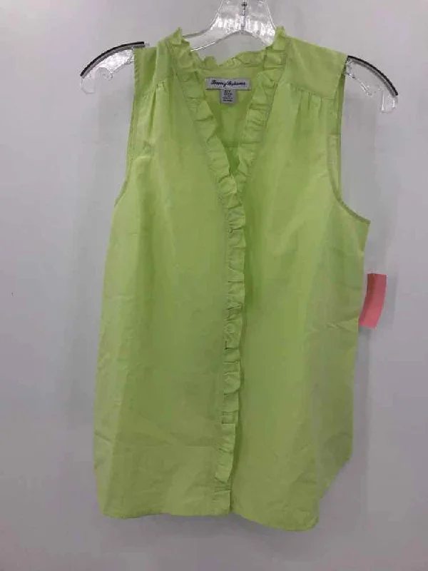 Pre-Owned Tommy Bahama Green Size Small Tank Top white tank top